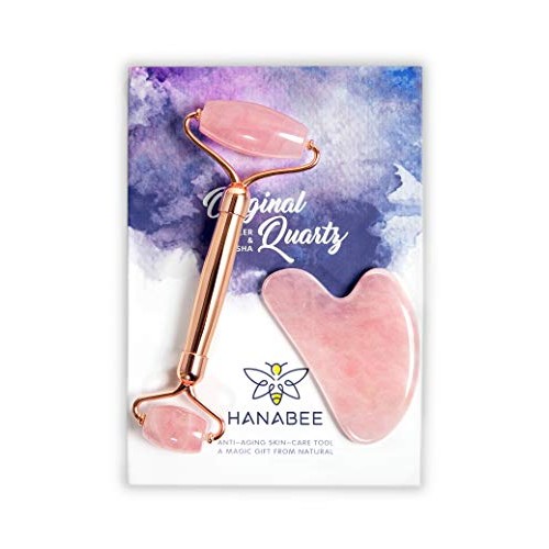 HANABEE Authentic Jade Roller for Face Gua Sha Facial Tools Face R...