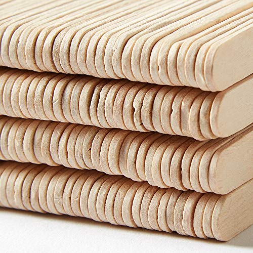 hand2mind 92965 Natural Wood Craft Sticks with Rounded Ends, Great...