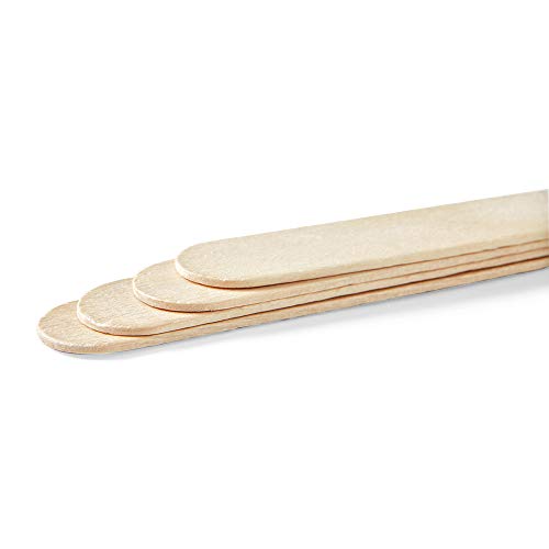 hand2mind Jumbo Size Natural Wood Craft Sticks with Rounded Ends, ...