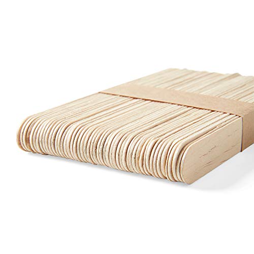 hand2mind Jumbo Size Natural Wood Craft Sticks with Rounded Ends, ...