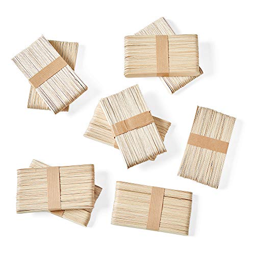 hand2mind Jumbo Size Natural Wood Craft Sticks with Rounded Ends, ...
