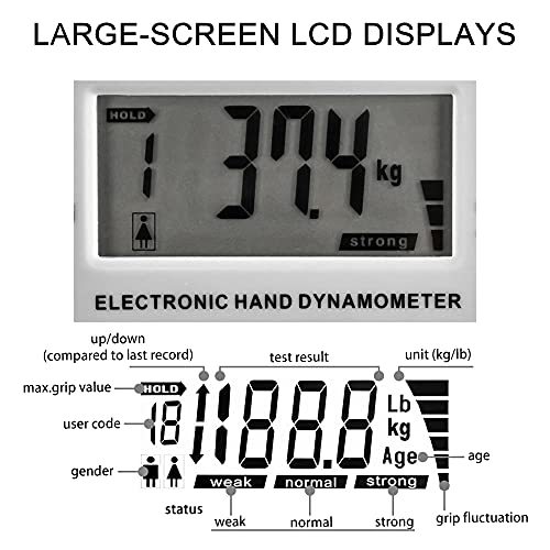 Handeful Grip Strength Tester, Digital Dynamometer for Hand Measur...