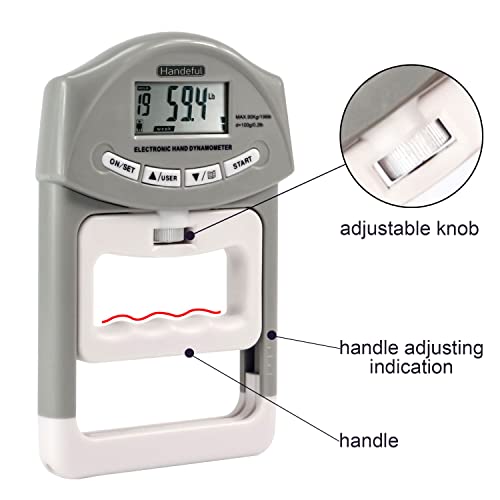 Handeful Grip Strength Tester, Digital Dynamometer for Hand Measur...