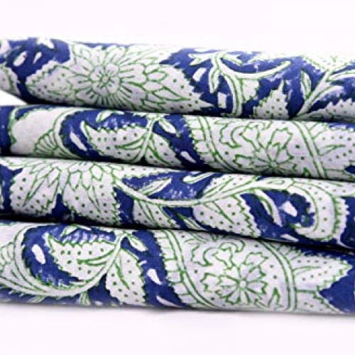 Handicraft-Palace Indian Handmade Paisley Block Printed Running Fa...