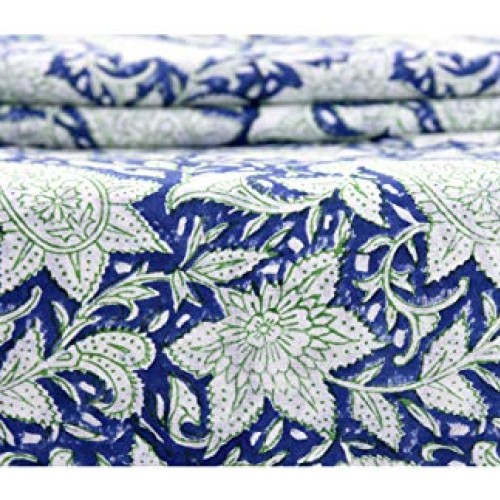 Handicraft-Palace Indian Handmade Paisley Block Printed Running Fa...