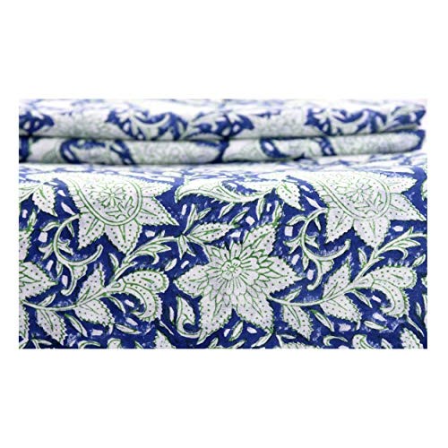 Handicraft-Palace Indian Handmade Paisley Block Printed Running Fa...