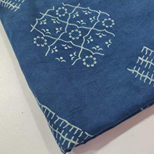 HANDICRAFTOFPINKCITY 1 Yard 100% Cotton Fabric Indian Hand Block P...