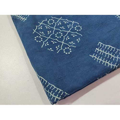 HANDICRAFTOFPINKCITY 1 Yard 100% Cotton Fabric Indian Hand Block P...