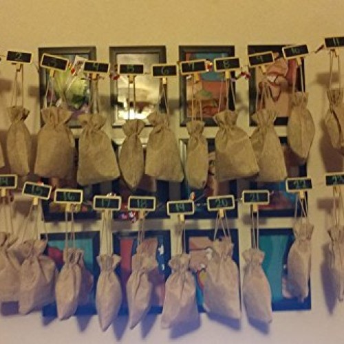 100pcs Burlap Bags with Drawstring, Burlap Gift Bag Jewelry Pouch ...