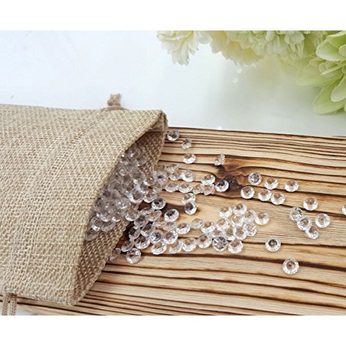 100pcs Burlap Bags with Drawstring, Burlap Gift Bag Jewelry Pouch ...