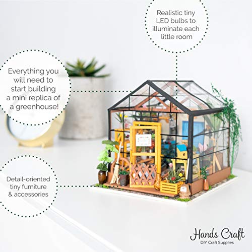 Hands Craft DG104, DIY 3D Wooden Miniature Dollhouse Build Your ow...