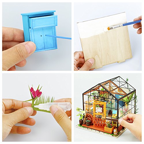 Hands Craft DG104, DIY 3D Wooden Miniature Dollhouse Build Your ow...