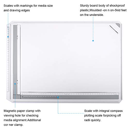 Drawing Board, HandsEase A3 Drawing Table Board Multi-Funtion Grap...