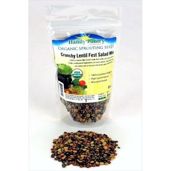 Crunchy Lentil Fest Sprouting Seed Mix - 8 Oz - Handy Pantry Brand...