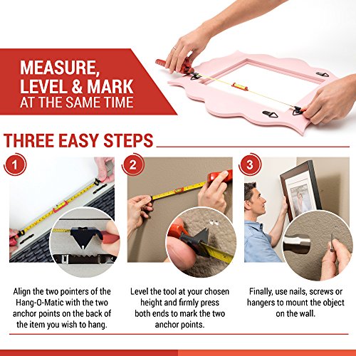Hang-O-Matic All-in-One Picture Hanging Tool, Picture Hanger, Pict...