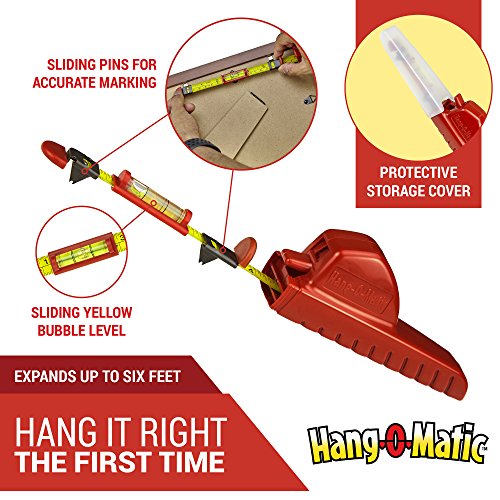 Hang-O-Matic All-in-One Picture Hanging Tool, Picture Hanger, Pict...