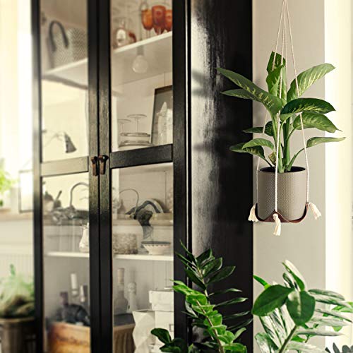 hangee Hanging Planter - 2 PCS Genuine Leather Plant Hangers Indoo...