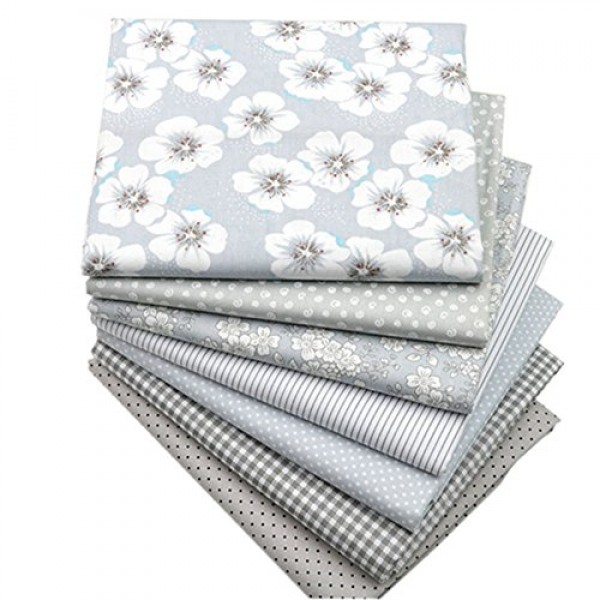 Hanjunzhao Quilting Fabric,Grey Fat Quarters Fabric Bundles,100% ...