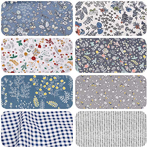 Quilting Fabric,White Grey Dark Blue Fat Quarters Fabric Bundles,P...