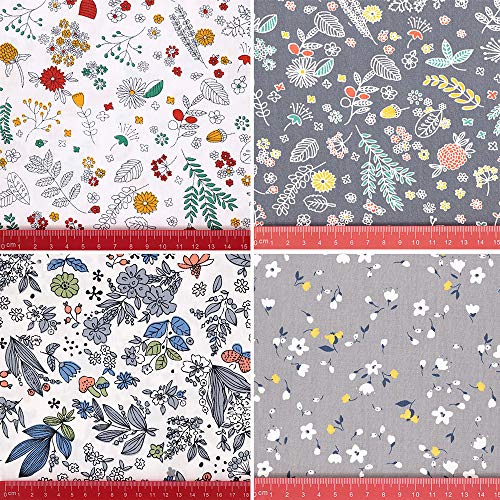 Quilting Fabric,White Grey Dark Blue Fat Quarters Fabric Bundles,P...