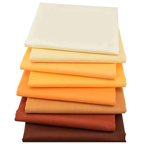 Solids Fat Quarters Fabric Bundles, Pre-Cut Quilting Fabric for Se...