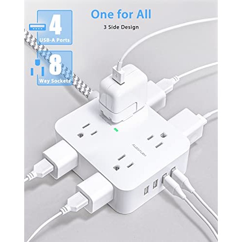 Surge Protector Power Strip - 8 Widely Outlets with 4 USB Charging...