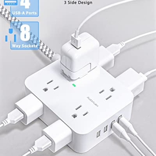Surge Protector Power Strip - 8 Widely Outlets with 4 USB Charging...