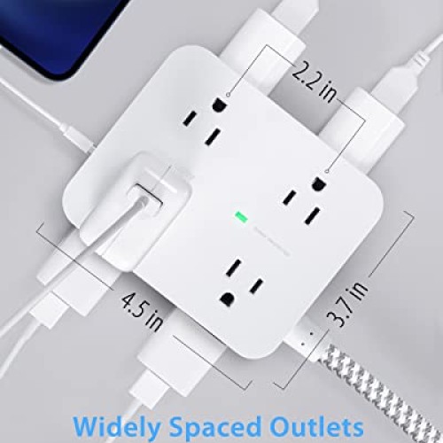 Surge Protector Power Strip - 8 Widely Outlets with 4 USB Charging...