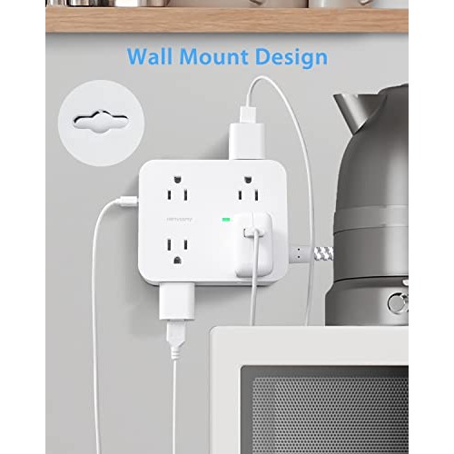 Surge Protector Power Strip - 8 Widely Outlets with 4 USB Charging...