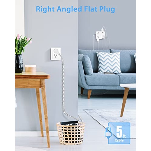 Surge Protector Power Strip - 8 Widely Outlets with 4 USB Charging...