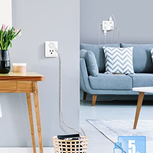 Surge Protector Power Strip - 8 Widely Outlets with 4 USB Charging...