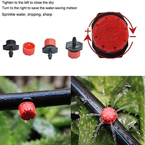 HanYoer Drip Irrigation Kit Adjustable Drip Irrigation Dripper, Dr...