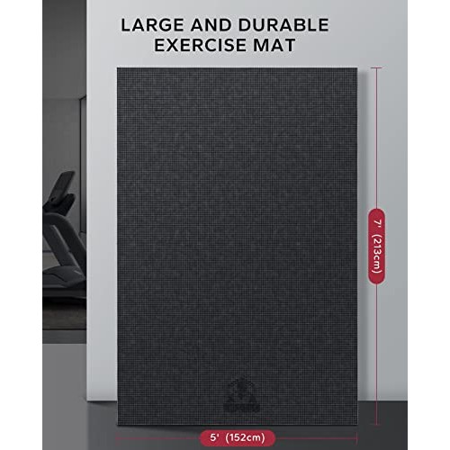 Extra Large Exercise Mat -HAPBEAR 7x5x8mm1/3 inch, Non Slip, U...