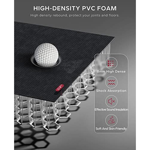 Extra Large Exercise Mat -HAPBEAR 7x5x8mm1/3 inch, Non Slip, U...