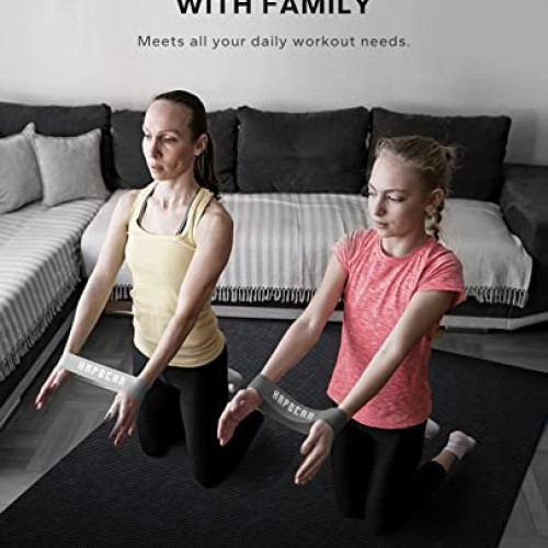 Extra Large Exercise Mat -HAPBEAR 7x5x8mm1/3 inch, Non Slip, U...