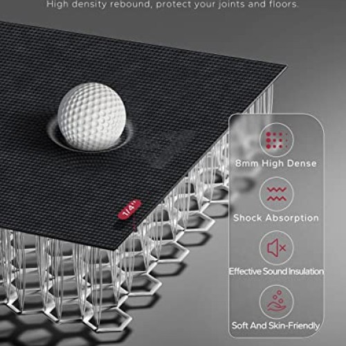 HAPBEAR Extra Large Exercise Mat 6x4x8mm1/3 inch, Non Slip, Ul...