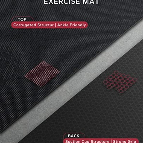 HAPBEAR Extra Large Exercise Mat 6x4x8mm1/3 inch, Non Slip, Ul...