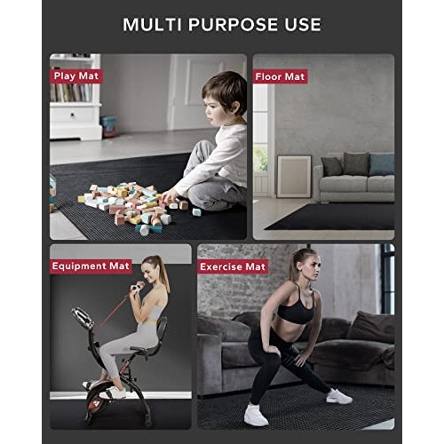 HAPBEAR Extra Large Exercise Mat 6x4x8mm1/3 inch, Non Slip, Ul...