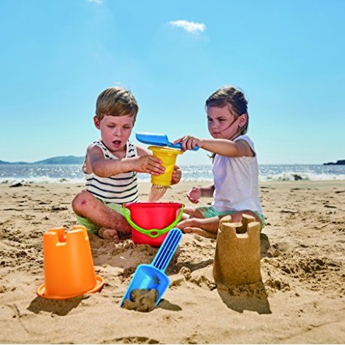 Hape Sand Toys 5-in-1 Beach Set Toys, Multicolor
