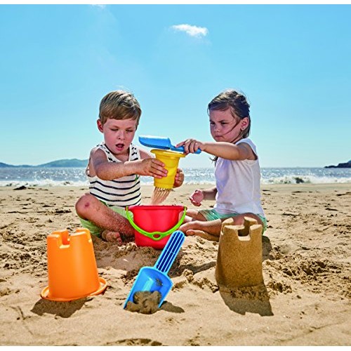 Hape Sand Toys 5-in-1 Beach Set Toys, Multicolor