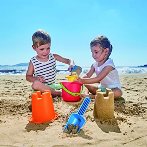 Hape Sand Toys 5-in-1 Beach Set Toys, Multicolor