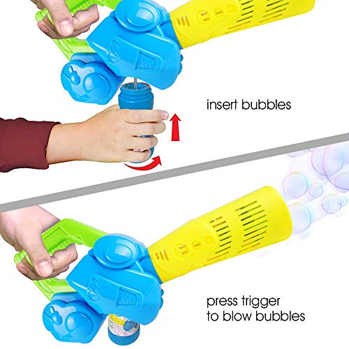 Happix Leaf Bubble Blower Machine with 4oz Bubbles Solution, Batte...