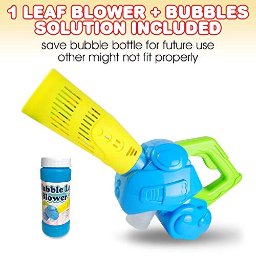 Happix Leaf Bubble Blower Machine with 4oz Bubbles Solution, Batte...