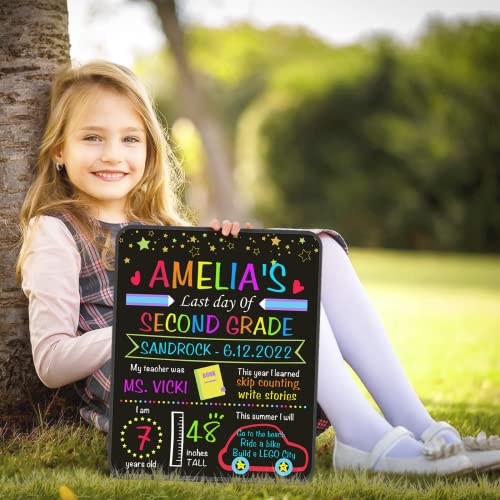 First Day of School Board 10 x 12 Inch Double Side 1st First Day a...