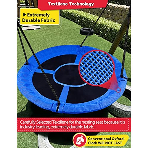 Tree Swing Set with 360° Swivel Safety Rotator 40 Saucer Swing Se...