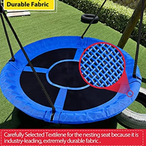 Tree Swing Set with 360° Swivel Safety Rotator 40 Saucer Swing Se...