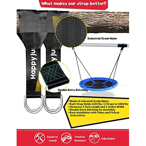 Tree Swing Set with 360° Swivel Safety Rotator 40 Saucer Swing Se...