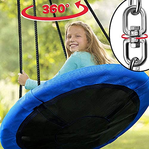 Tree Swing Set with 360° Swivel Safety Rotator 40 Saucer Swing Se...