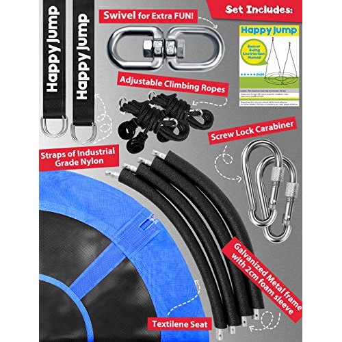 Tree Swing Set with 360° Swivel Safety Rotator 40 Saucer Swing Se...