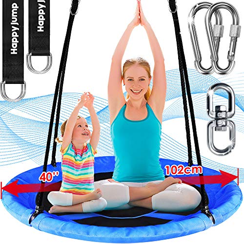 Tree Swing Set with 360° Swivel Safety Rotator 40 Saucer Swing Se...